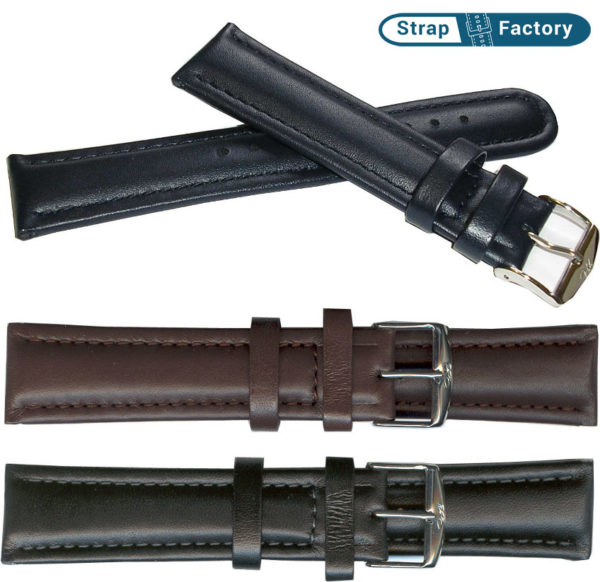 ZRC calf leather padded waterproof leather watch strap