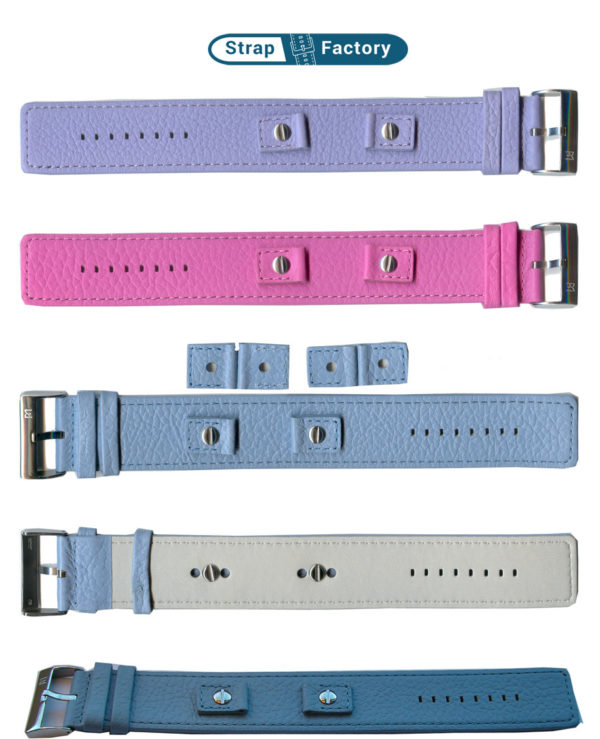 'Vera Pelle' ladies calf leather watch strap - 1 design fits various sizes